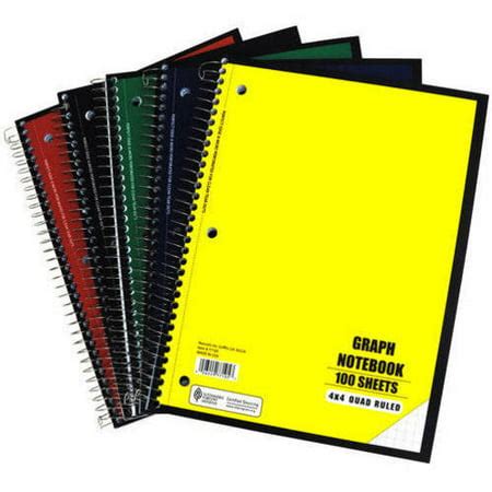 notebook quad ruled  sheet walmartcom