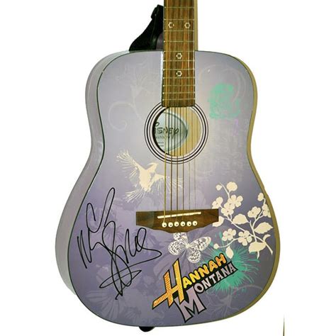 miley cyrus signed disney hannah montana acoustic guitar