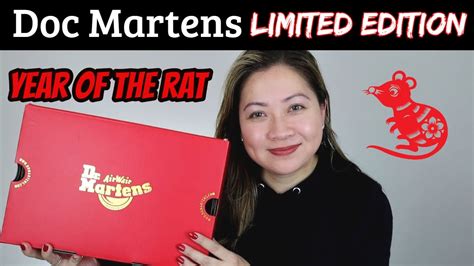 dr martens limited edition  boots year   rat lunar  year  youtube
