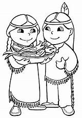 Coloring Pages Native American Indian Thanksgiving sketch template