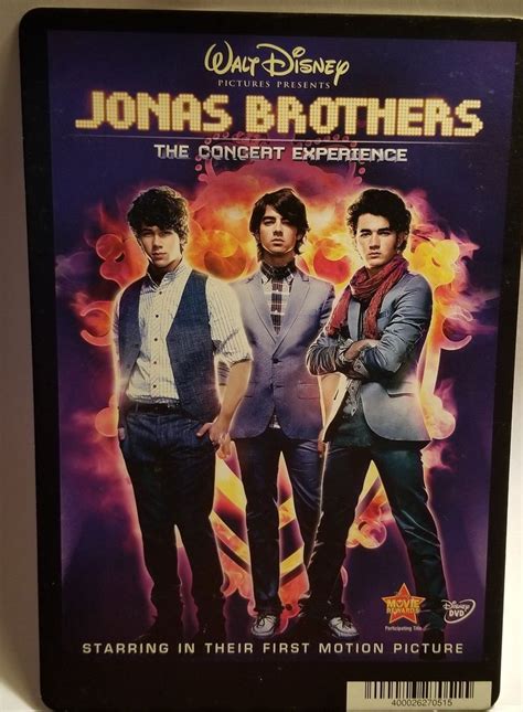walt disney jonas brothers blockbuster  backer card mini poster   dvd jonas brothers