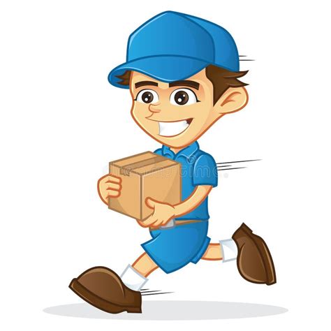 delivery man stock vector illustration  carton artwork