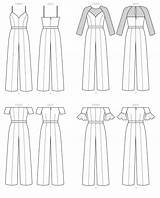Sewing Petite Jumpsuits Mccall Misses Miss Patternreview Patterns Fashion sketch template