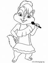 Chipmunks Alvin Coloring Brittany Colouring Pages sketch template