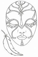 Carnaval Masque Coloriage Mascaras Maszk Masken Decoplage Pintar Plume Venezianische Sablon Mask Ausmalen Mandala Máscaras Masks Máscara Modelo Masques Maskara sketch template