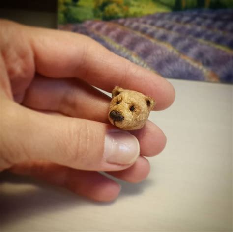 miniature artist handmade teddy bear process  making psikhanula