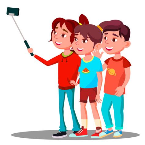 group selfie illustrations royalty free vector graphics and clip art