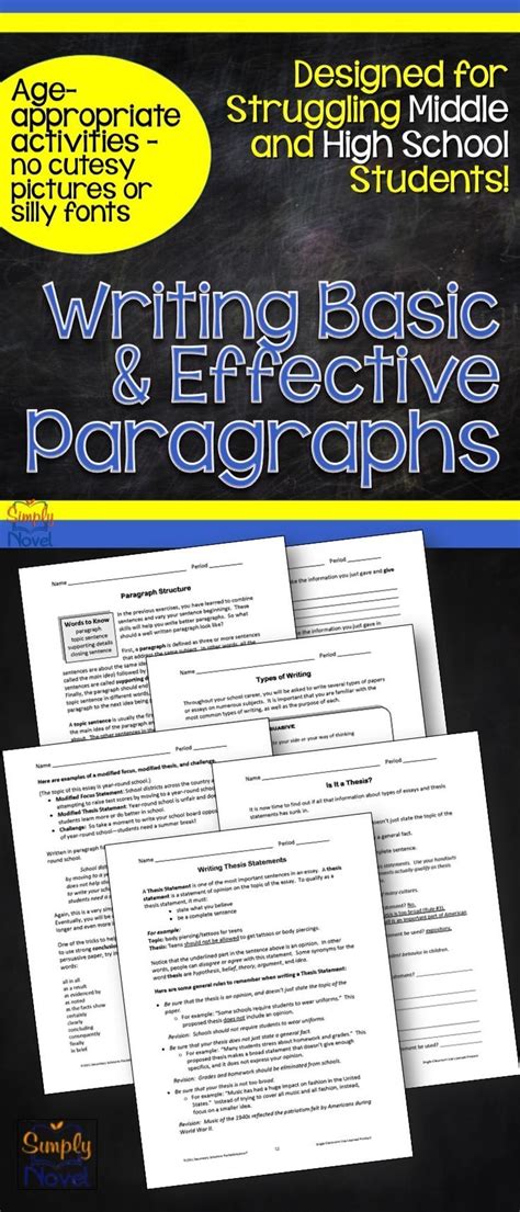 writing paragraphs  prep paragraph building activities structure