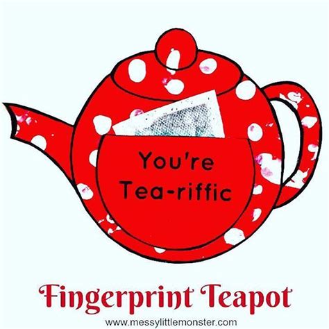 youre tea riffic  teapot craft   pocket   teabag