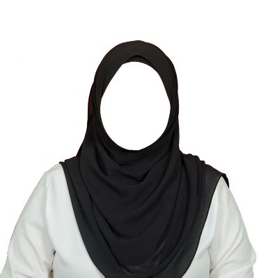 png pas foto kemeja putih kerudung hitam hijab hitam