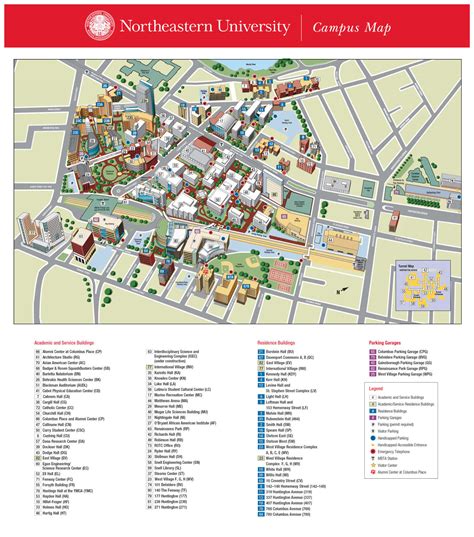 northeastern campus map
