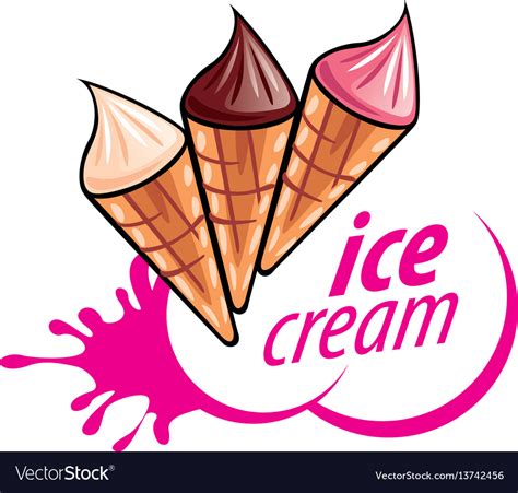 logo ice cream royalty  vector image vectorstock