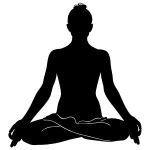 yoga seated pose sticker