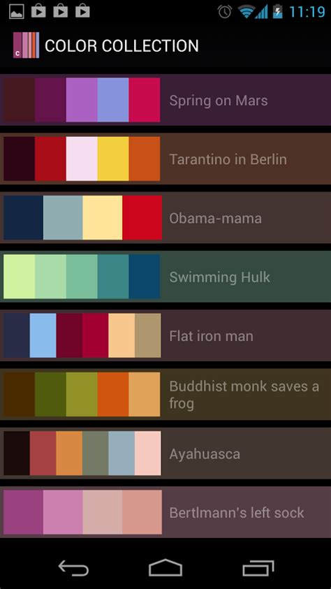 color collection palettes apk  android apps