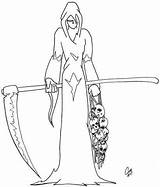 Grim Reaper Femal Bing sketch template