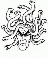 Monster Kleurplaten Kleurplaat Ausmalbilder Medusa Mostri Mostro Proben Grecia Ahh Maestrasabry Godzilla Mewarnai Echantillons Gify Animierte Malvorlage Animaatjes Moshi Ausmalbild sketch template
