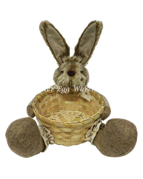 brown bunny holding easter basket cm easter egg warehouse