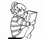 Reading Girl Coloring Little Book Color Coloringcrew School sketch template