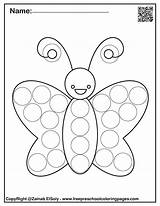 Coloring Pages Dot Marker Do Spring Preschool Printable Kids Butterfly Printables Activity Easter Book Markers Activities Set Flower Pdf Egg sketch template