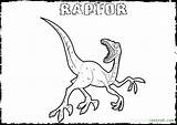 Raptor Coloring Pages Velociraptor Printable Print Getcolorings Park Color Getdrawings Colorings sketch template