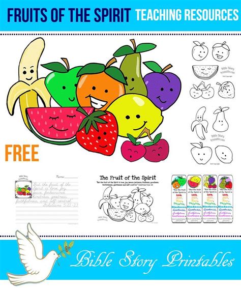 fruit   spirit printables teaching resources coloring pages