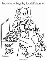 Coloring Toys Clean Time Put Away Toy Box Help Tell Thankful Show Friends Shannon David Too Many Pass Pages Pick sketch template