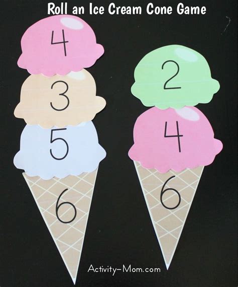 activity mom ice cream games printable  activity mom