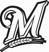 Brewers Milwaukee Coloring Pages Decal Print Mlb Vinyl Search sketch template