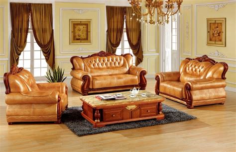 luxury european leather sofa set living room sofa   china