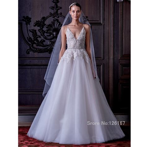High Quality New Arrival Wedding Dresses Sexy Backless V Neck Low Cut