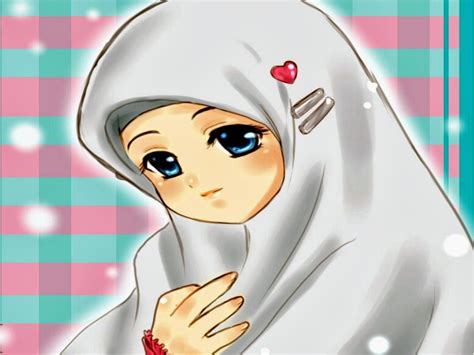 wallpaper kartun muslimah cantik