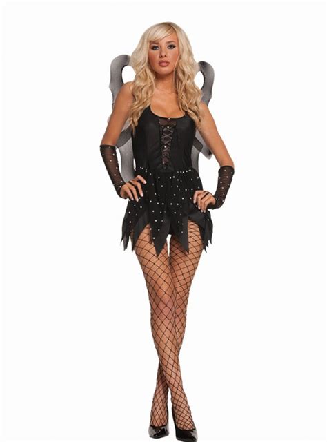 midnight nymph costume fairy wings dress women s adult glow in the dark