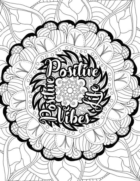 printable adult coloring pages quotes positive life