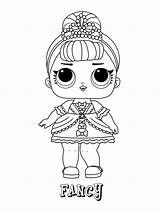 Lol Coloring Color Pages Dolls Print Fancy Surprise Girl Doll Printable Kids Popular Queen Clipart sketch template