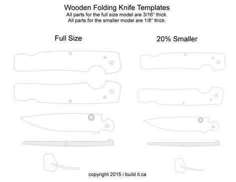 pocket knife printable folding knife templates