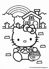 Hello Kitty Pages Coloring Printable Kids Sheets sketch template