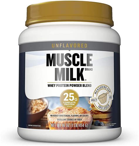 muscle milk whey protein powder blend unflavored  protein lb