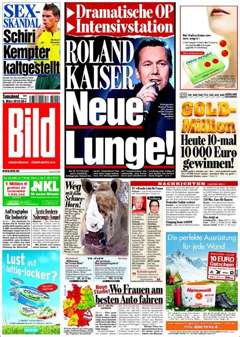 newspaper bild germany newspapers  germany saturdays edition march    kioskonet