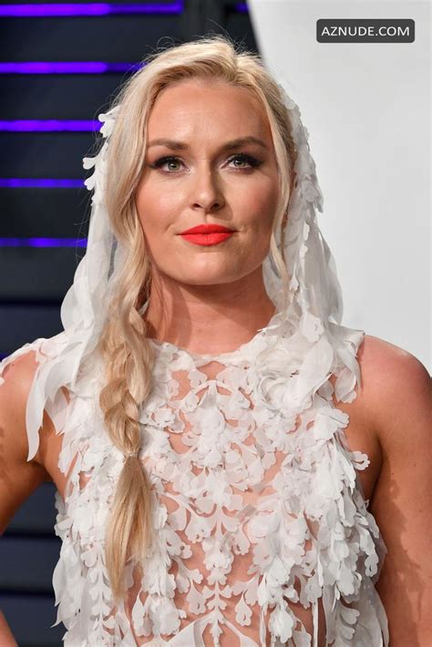 Lindsey Vonn Sexy In White See Through Gown At The 2019 Vanity Fair