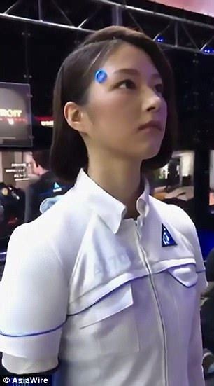 creepy lifelike android unveiled at tokyo games show daily mail online