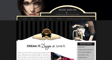 salon  spa professional salon web design