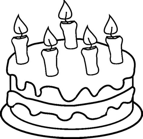 birthday cake  candles coloring book page printable coloring
