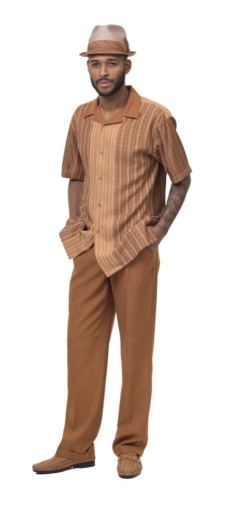 montique 1846 walking suit caramel mens two piece leisure suits