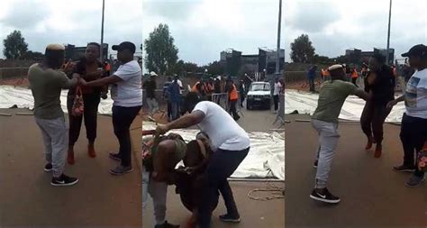 Jealous Man Humiliates Girlfriend In Public After Catching Her Cheating