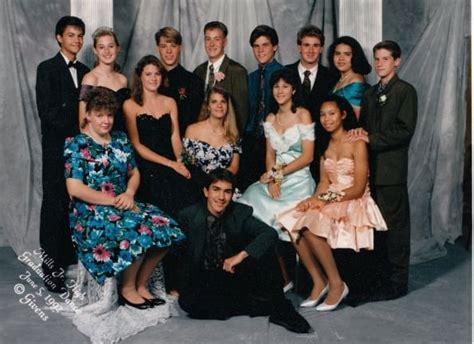 Oh The 90s Floral Prints And Satin Ruffles Old Prom Pictures