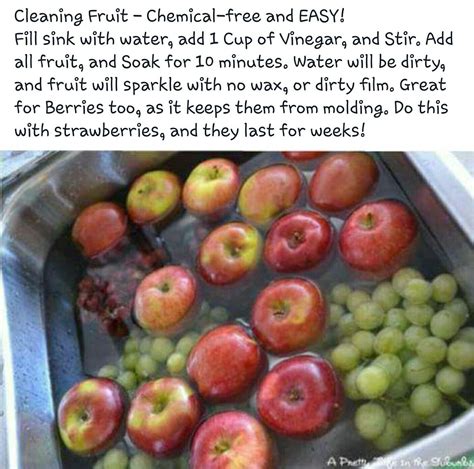 chemical   clean  vegetables  vinegar  water soak