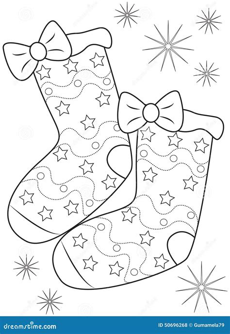 pair  socks coloring page stock illustration image