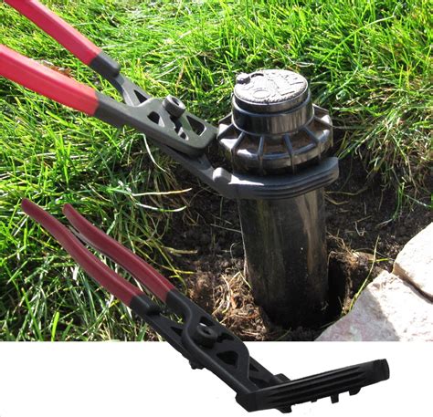 tool  underground lawn sprinkler system head removal gardening landscaping stack