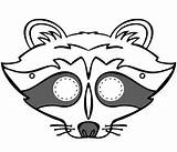 Masks Face Kids Mask Template Halloween Templates Print Printable Raccoon Coloring Animal Diy Racoon Children Craft Crafts Enthusiasts Preschool Pages sketch template