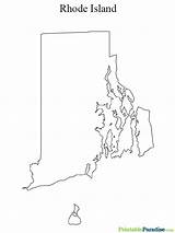 Rhode Island Map Printable State Version sketch template